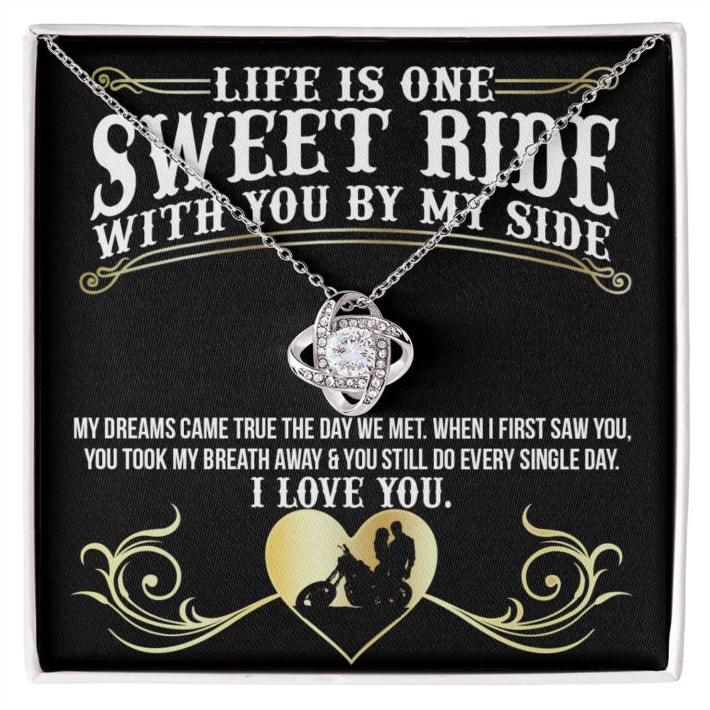 Gift for Sweet Ride Necklace, Riding Partner Gift, Birthday Gift for Biker Woman