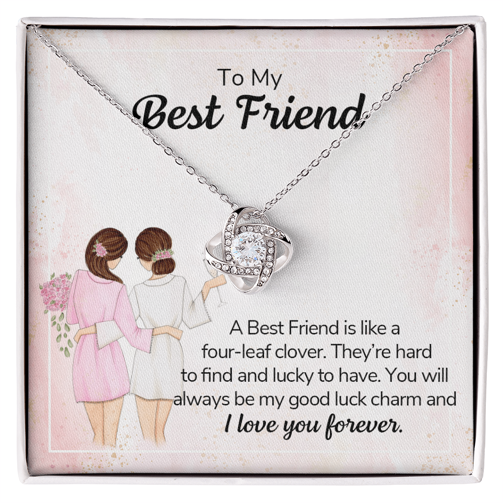Best Friend Party Gift Necklace, Gift Pendant For BBF On Wedding, To My Best Friend Necklace From Friend BFF, Best Friend Love Knot Necklace Gift On Birthday, Anniversary, Christmas