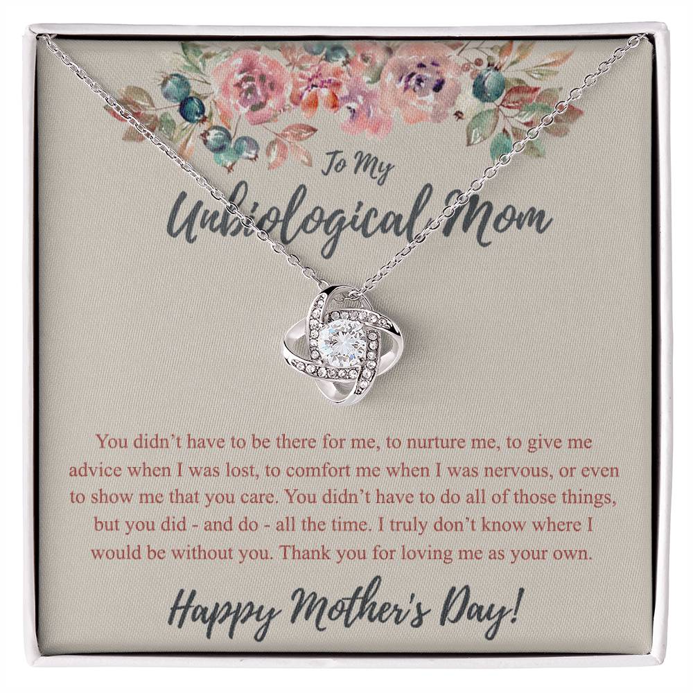 Mother's Day Gift Necklace To My Unbiological Mom Necklace Gift for Bonus Mom
