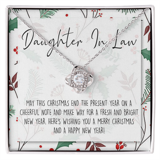 Christmas Jewelry for Daughter in Law Gift Necklace, Daughter in Law Jewelry, Xmas Holiday Graduation Gift for Daughter in Law, Gift from Mother in Law, Daughter in Law Gift From In Law