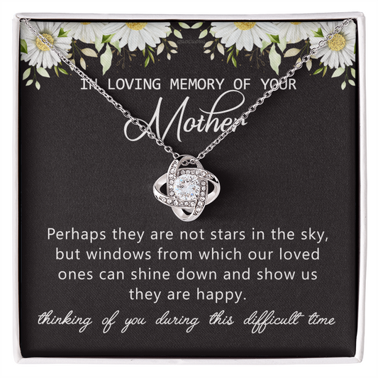 In Loving Memory Of Your Mother Gift Necklace, Sympathy Loss Of Mother Bereavement Gift Jewelry Box Necklace for Remembrance of Mother, Loss Of Mother Gift Condolences, Jewelry Gift for Women
