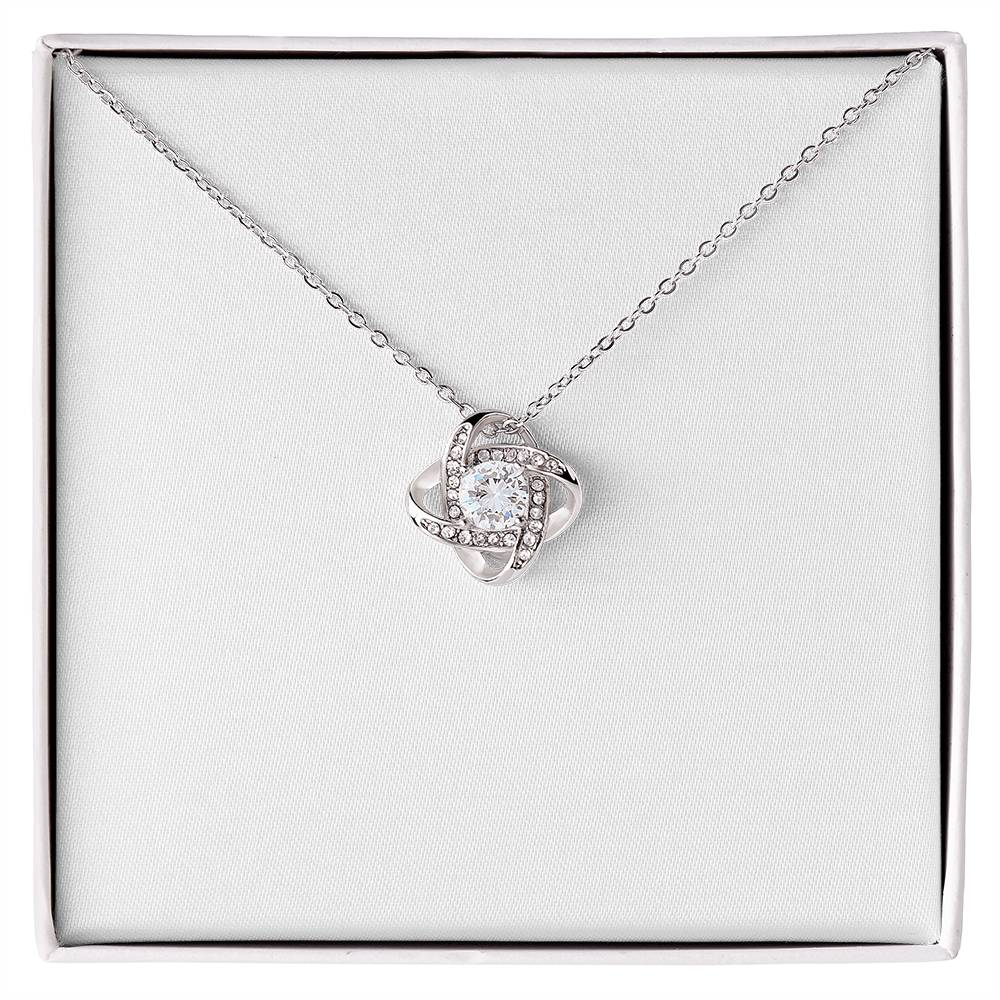 To The Best Mom Necklace From Daughter, Thank You For Mom Necklace Gift For Mom, Mother And Daughter Love Knot Necklace Gift On Mother's Day Anniversary, Birthday Gift Christmas, Jewelry For Women
