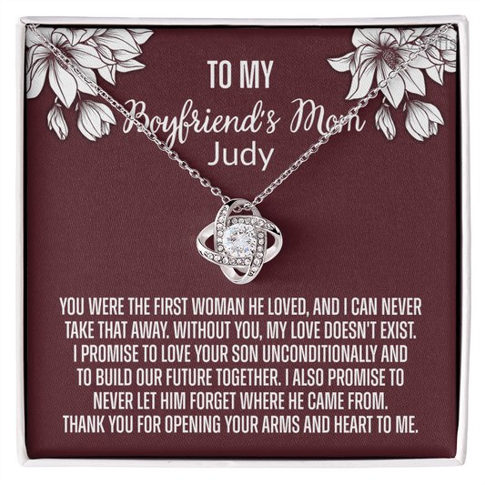 To My Boyfriend's Mom Necklace From Girlfriend, Personalized Gifts For Mother-In-Law, Gift Necklace For Boyfriend's Mom, Presents For Mom Necklace For Women, Mothers Day Necklace For Boyfriends Mom