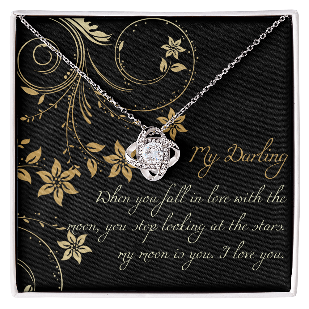 To My Girlfriend Gift Necklace Gift For Girlfriend Christmas Gift for Girlfriend From Boyfriend, Husband, Girlfriend Gift Necklace - Jewelry Gift For Girls, Love Knot Pendant Gift For Girlfriend
