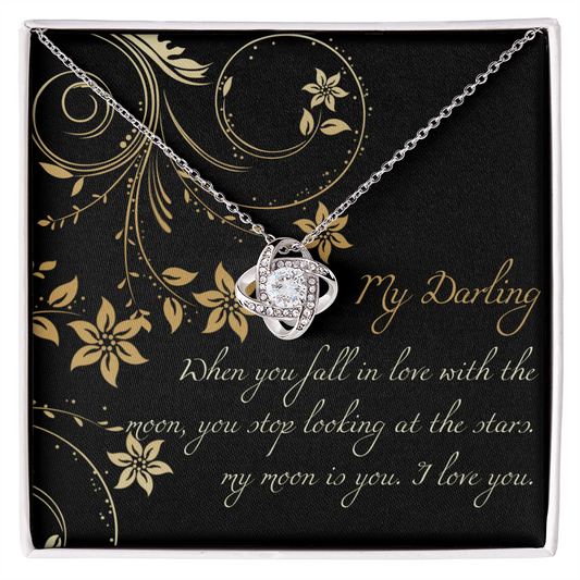 To My Girlfriend Gift Necklace Gift For Girlfriend Christmas Gift for Girlfriend From Boyfriend, Husband, Girlfriend Gift Necklace - Jewelry Gift For Girls, Love Knot Pendant Gift For Girlfriend