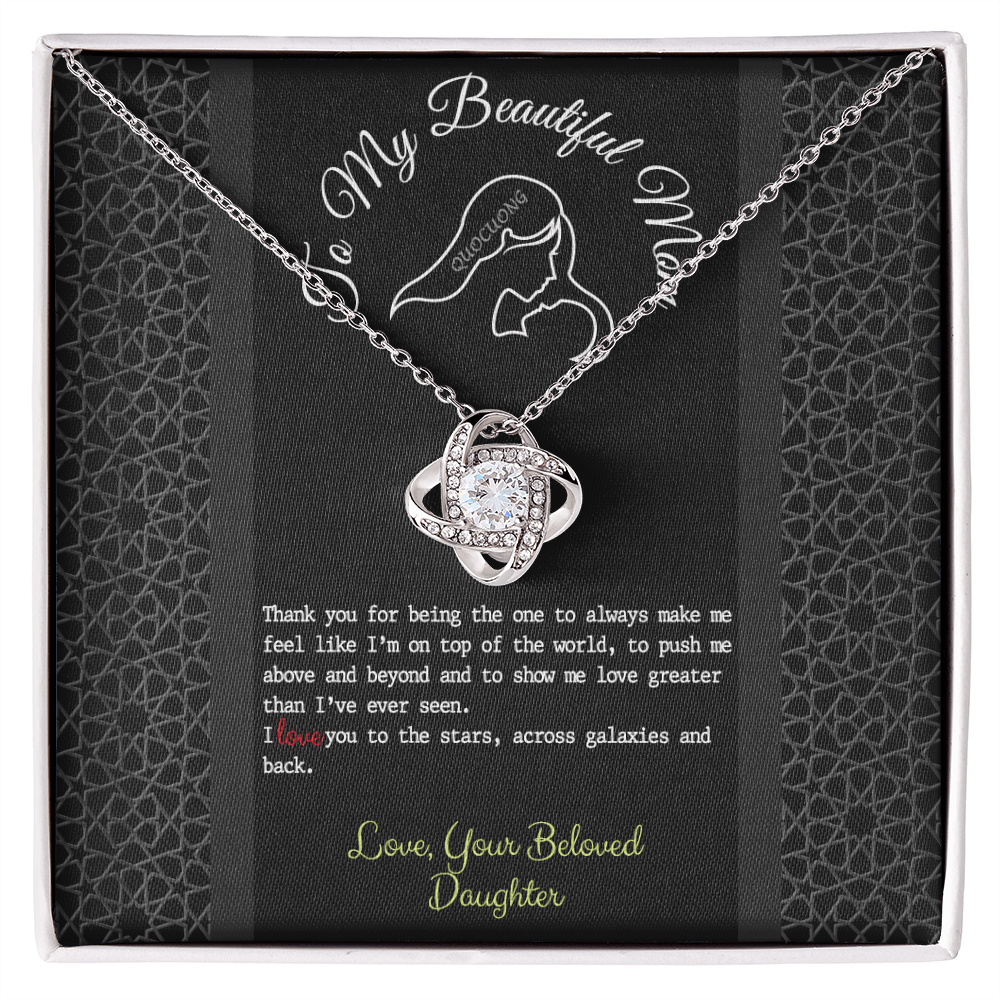 To My Mom Necklace From Daughter, Thank You For Mom Necklace Gift For Women, Mother And Daughter Gift Necklace, Your Beloved Daughter Necklace Gift For New Mom, Beautiful Mom On Mother's Day