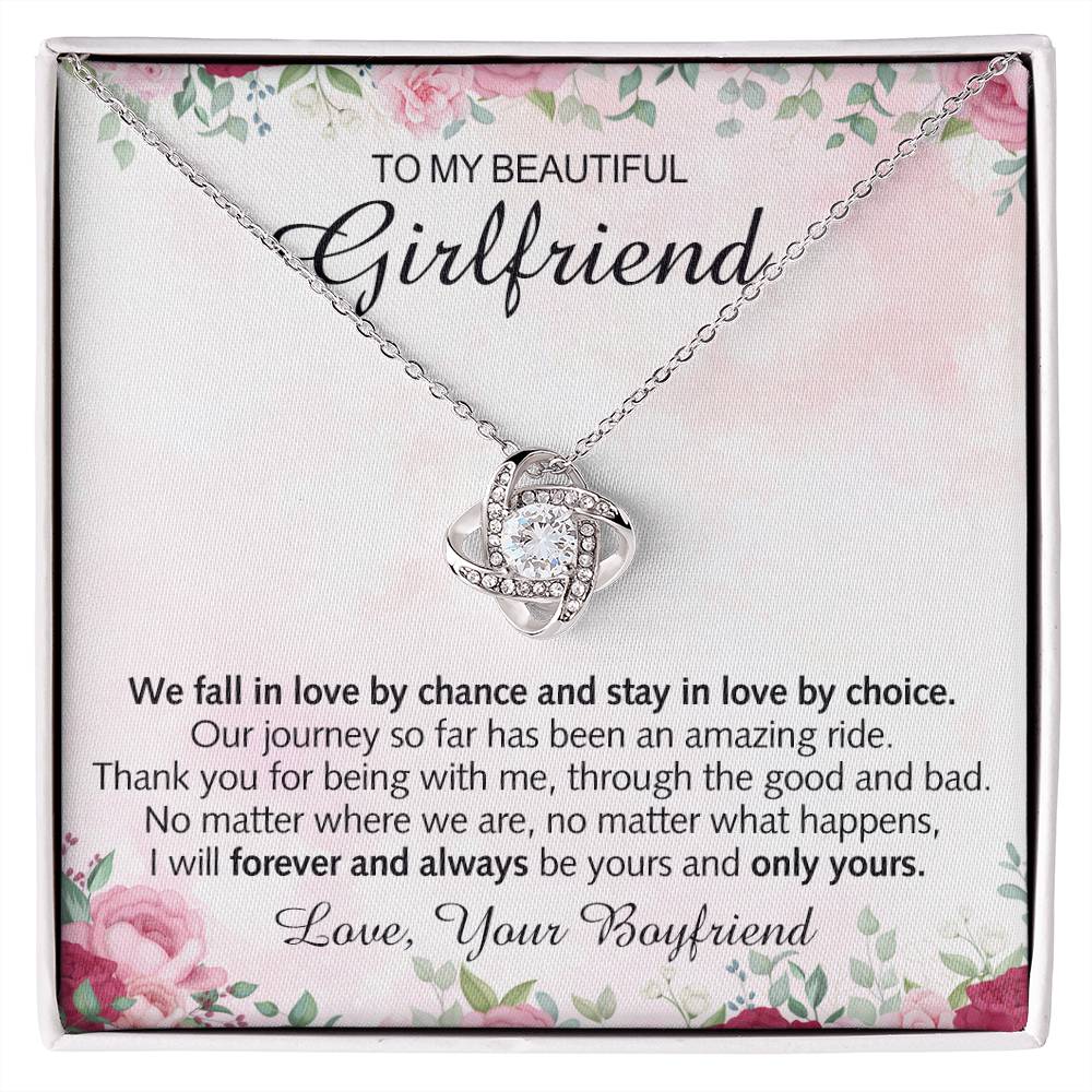 To My Girlfriend Necklace, Boyfriend Girlfriend Valentine Necklace Gifts for Her
