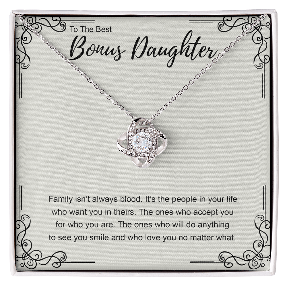 Bonus Daughter Gift Necklace, My Bonus Daughter Necklace From Bonus Mom, Stepdaughter Birthday Gift, Step Daughter Gifts from Stepmom, Wedding Gift for Stepdaughter Jewelry Gift For Girls