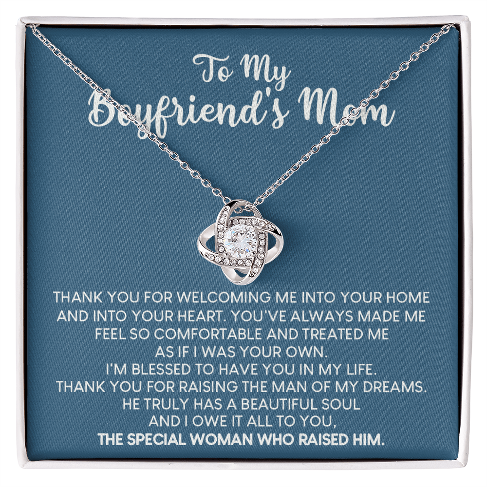 To My Boyfriend's Mom Necklace From Him, Daughter Gift For Mom, Gift Necklace for My Boyfriend's Mom Christmas, Necklace Gift For Bf Mom, Mothers Day Necklace For Boyfriends Mom From Girlfriend Mom