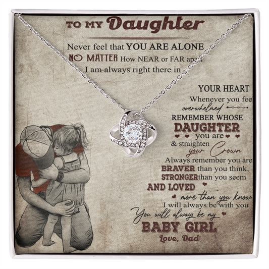 Daughter Gift Necklace From Dad - Father And To My Daughter Necklace From Daddy - Birthday, Graduation Gift For Daughter, Congratulation Gift For Her, Daughter, Jewelry Gift For Girls Little Girls
