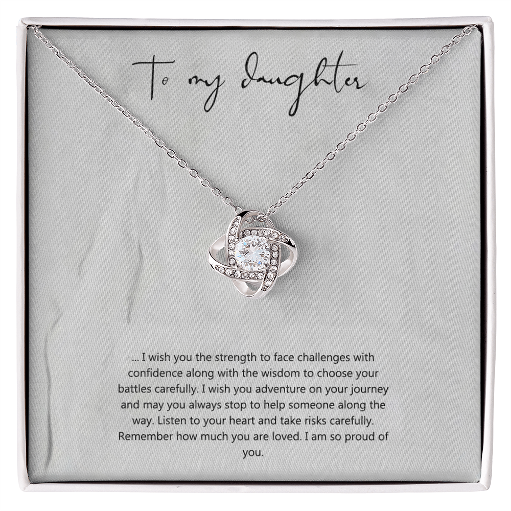 Gift Necklace For Bride From Mom, To My Daughter Love Knot Necklace From Mom, Wedding Gift Necklace From Mother To Daughter, Bride gift Necklace For Daughter's Wedding Day Keepsake Gift Unique