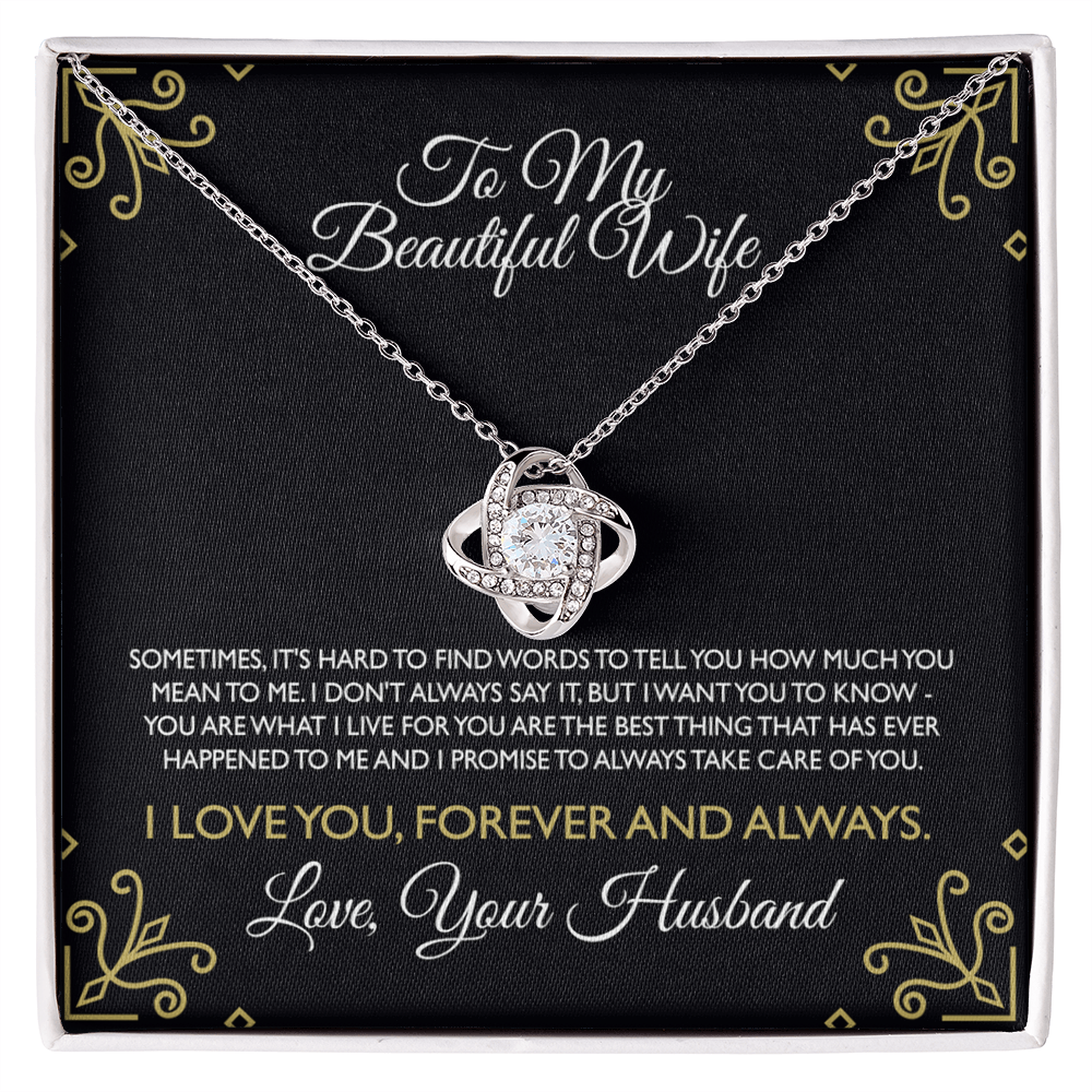 Gifts For Wife Romantic Necklace, Wife Gift Necklace Ideas, To My Smoking Hot Wife Necklace From Men, Message Card and Gift Box For Wife, To My Beautiful Wife Necklace From Husband To Wife