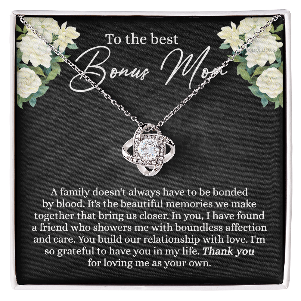 Bonus Mom Gift Necklace, To The Best Bonus Mom From Bonus Daughter, Mother Daughter Necklace Gift For Her, Bonus Mother Gift Necklace On Mother's Day, Anniversary, Birthday, Jewelry For Women