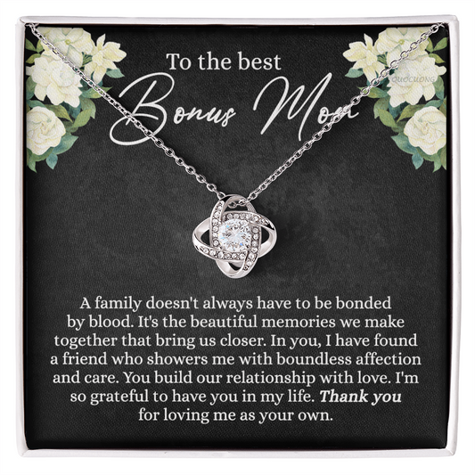 Bonus Mom Gift Necklace, To The Best Bonus Mom From Bonus Daughter, Mother Daughter Necklace Gift For Her, Bonus Mother Gift Necklace On Mother's Day, Anniversary, Birthday, Jewelry For Women