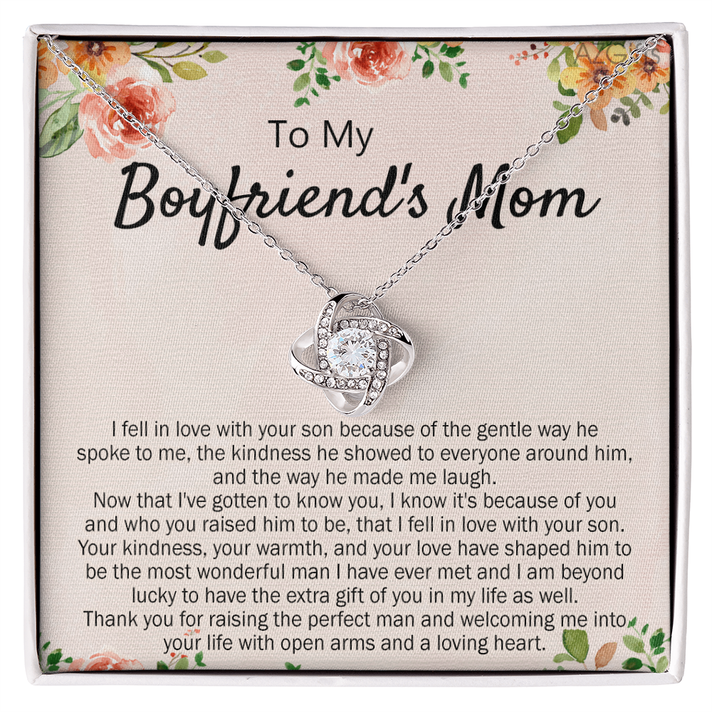 To My Boyfriend's Mom Necklace From Girlfriend Mom, Mothers Day Necklace For Boyfriends Mom From Girlfriend, Presents for Mom Necklace for Women, Necklace For Christmas, Birthday Gift Anniversary