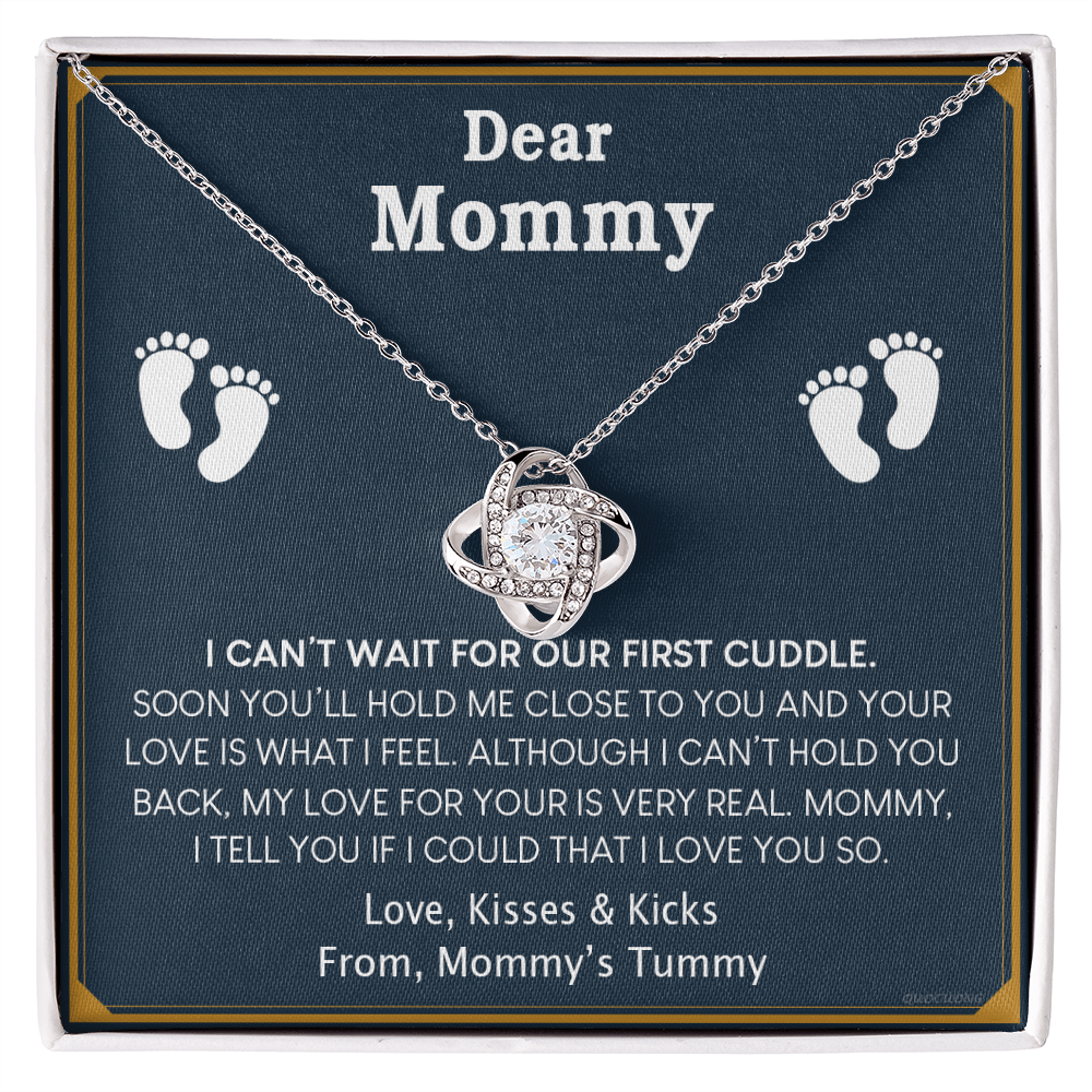 Pregnant Wife Gift,Interlocking Hearts Necklace, Mother's Day Gift,New Mom Gift