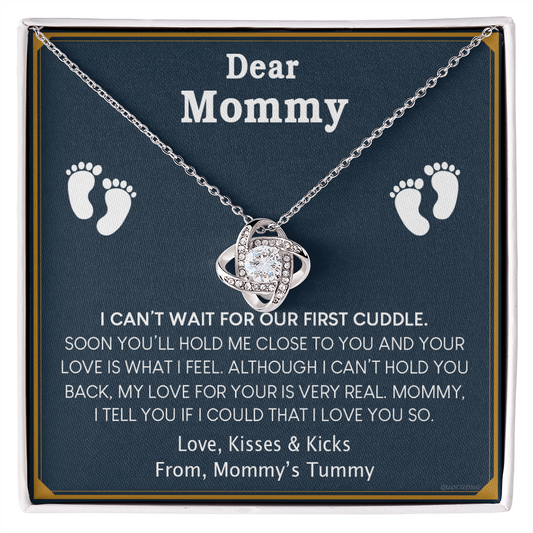 Pregnant Wife Gift,Interlocking Hearts Necklace, Mother's Day Gift,New Mom Gift