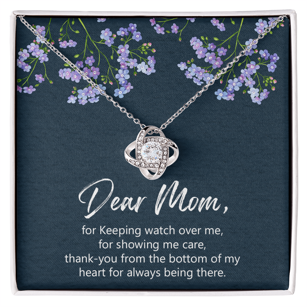 Dear Mom Gift Necklace, To My Mom Necklace From Daughter, Mom Gift Necklace, Mother And Daughter Gift Necklace, Love Knot Pendant Gift For Mom, Thank You For Mom Gift Necklace, Jewelry For Mommy