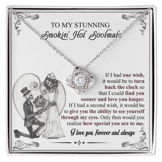 Soulmate Gift Necklace And Box, To My Stunning Smokin Hot Soulmate Necklace From Husband, Boyfriend, My Soulmate Necklace, Soul Mates to My Soulmate Gift Necklace From Husband, Soul Mate Necklaces