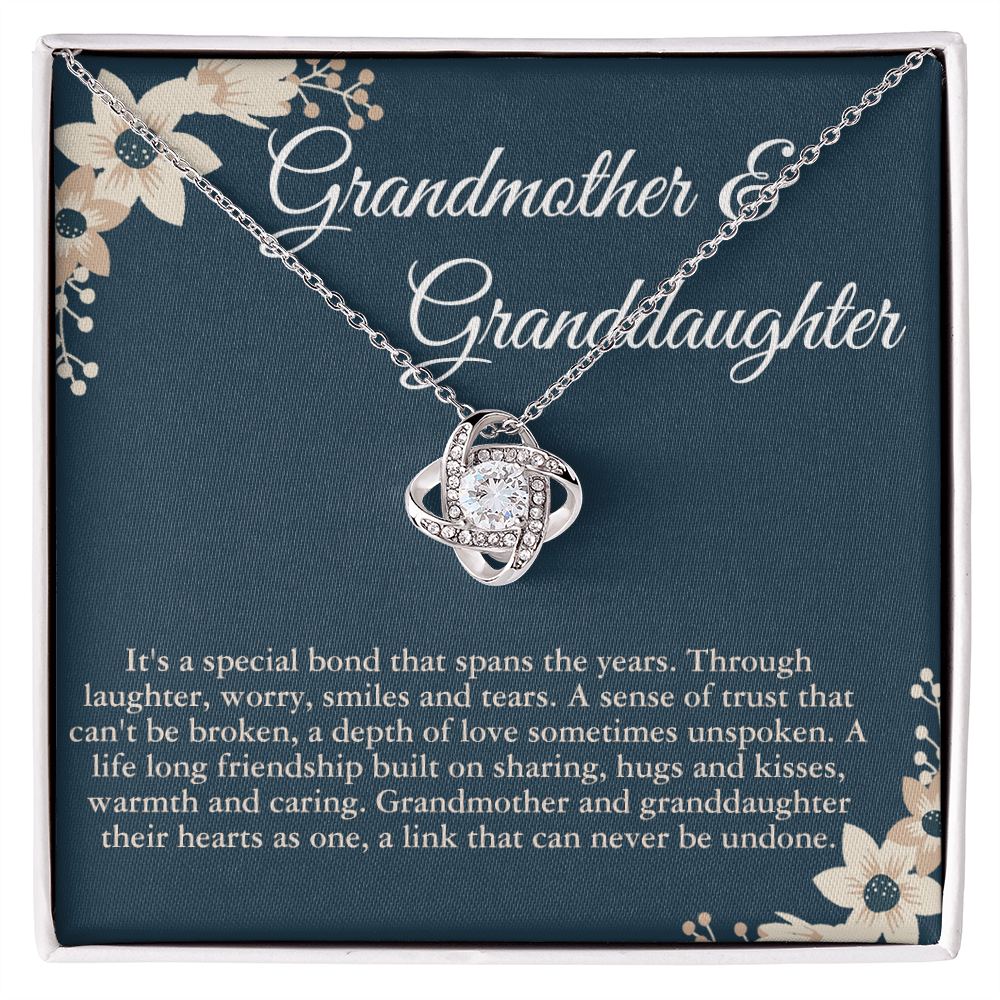Love Knot Necklace For Granddaughter And Grandmother - To My Granddaughter Necklace From Grandma, Grandmother Gift Necklace On Birthday Gift Graduation Gift, Christmas, Jewelry Gift For Girls