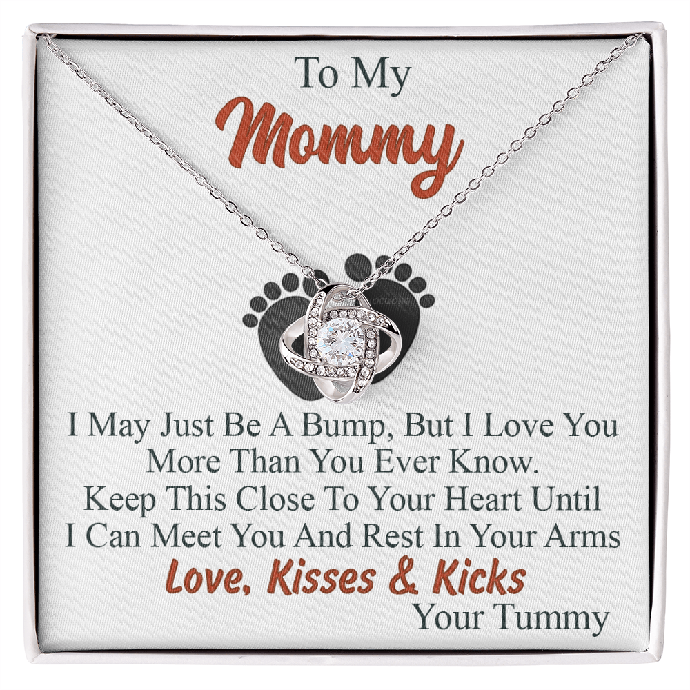 To My Mommy Love Knot Necklace Trendy Gift for First Time Mom Gifts for Family