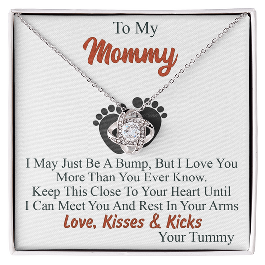 To My Mommy Love Knot Necklace Trendy Gift for First Time Mom Gifts for Family
