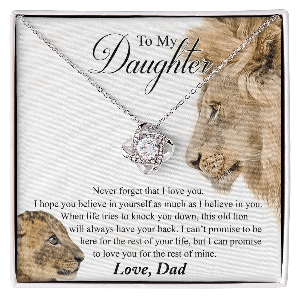 To My Daughter Gift Necklace This Old Lion Will Always Have Your Back Necklace Daughter Necklace From Dad - Daughter gifts from dad Includes Gift Box Jewelry Gift For Girls, Little Girl Necklace