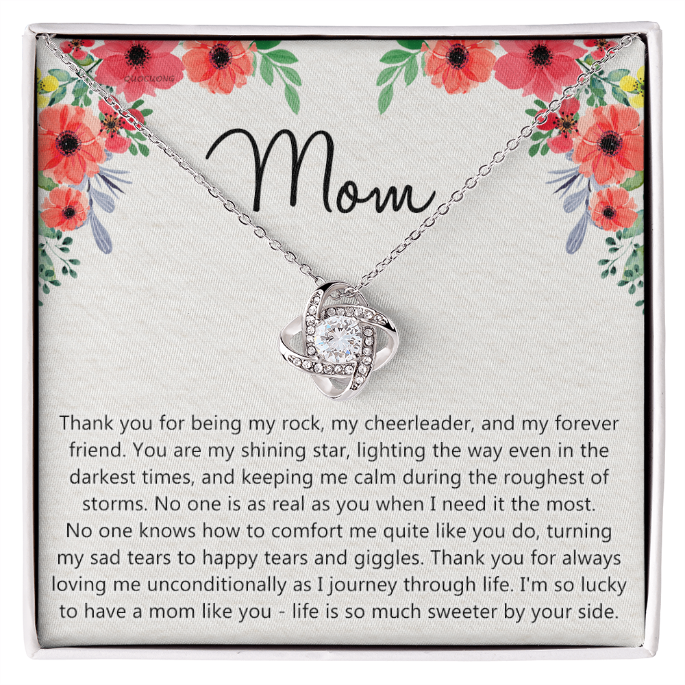 Mom Gift Necklace, Mother's Day Necklace Gift For Mom, To My Mom Love Knot Necklace Gift for Mom, Gift Anniversary Mother And Daughter Thank You Gift Pendant Jewelry Gift For Women Mom From Daughter