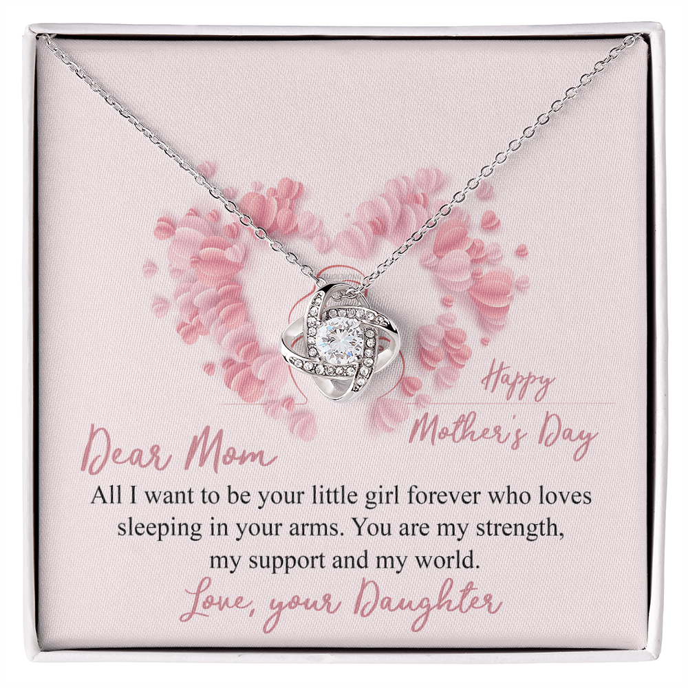 Mother And Daughter Necklace, To My Mom Necklace From Daughter, Happy Mother Day Necklace Gift For Her, Dear Mom Necklace, Your Littler Girl Necklace For Mom On Mother's Day, Anniversary, Christmas