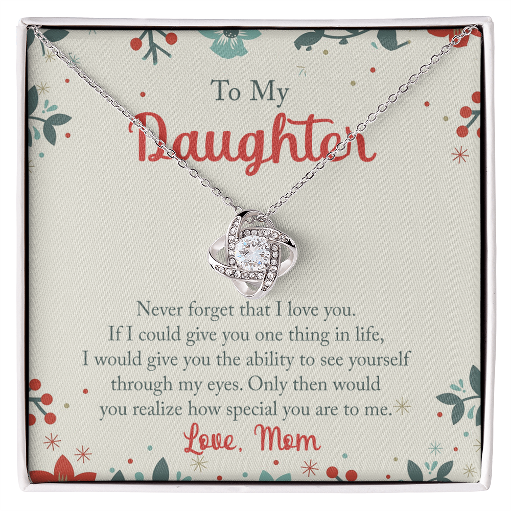 To My Daughter Necklace From Mom, Mother And Daughter Gifts Necklace For Daughters On Graduation Gift Christmas Birthday,  Jewelry Gift for Girls, Necklace For Little Girl, Bonus Daughter Necklace