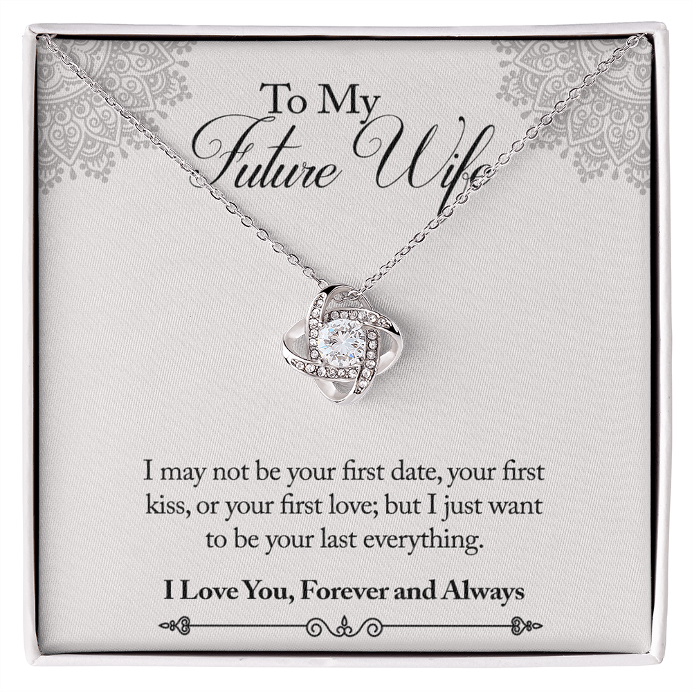 To My Future Wife Necklace From Husband, Wife Necklace For Women Love Knot Necklace Gift For Future Wife, Anniversary Necklace Gift For Wife, Soulmate Gift Necklace, Husband And Wife Necklace Sets