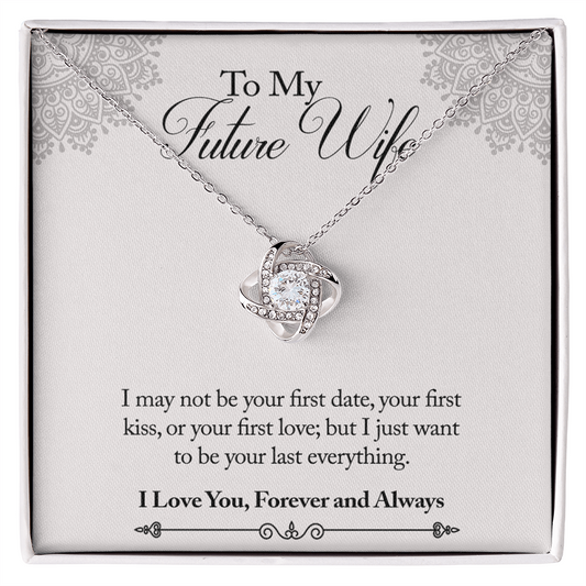 To My Future Wife Necklace From Husband, Wife Necklace For Women Love Knot Necklace Gift For Future Wife, Anniversary Necklace Gift For Wife, Soulmate Gift Necklace, Husband And Wife Necklace Sets