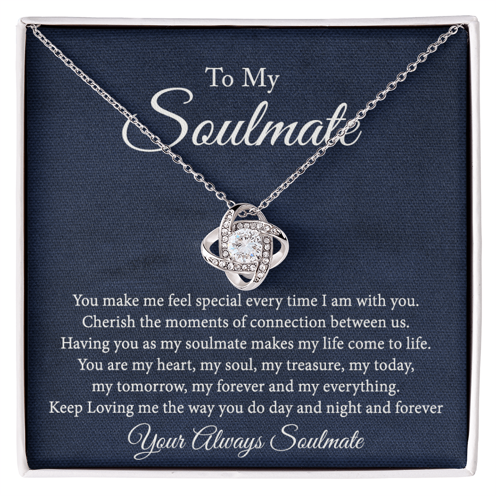 Soulmate Jewelry, Gift Necklace And Box Soulmate Gift Necklace, My Soulmate Necklace, Soul Mates to My Soulmate Gift Necklace From Husband, Soul Mate Necklaces, To My Beautiful Soulmate Necklace