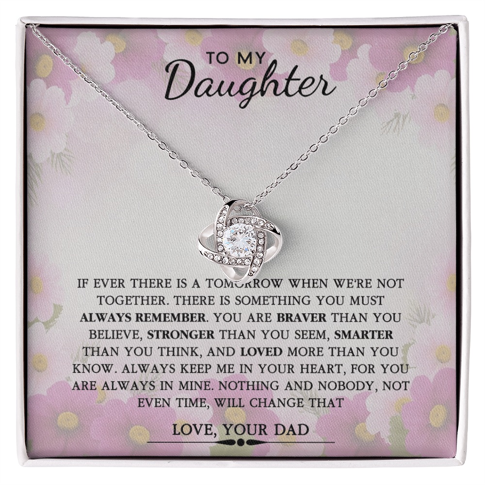 To My Daughter Necklace Gift From Dad, Father And Daughter Necklace, Daughter Gifts From Dad, Father Daughter Gifts Jewelry For Girls, Little Girl Pendant On Birthday, Graduation Gift For Daughter
