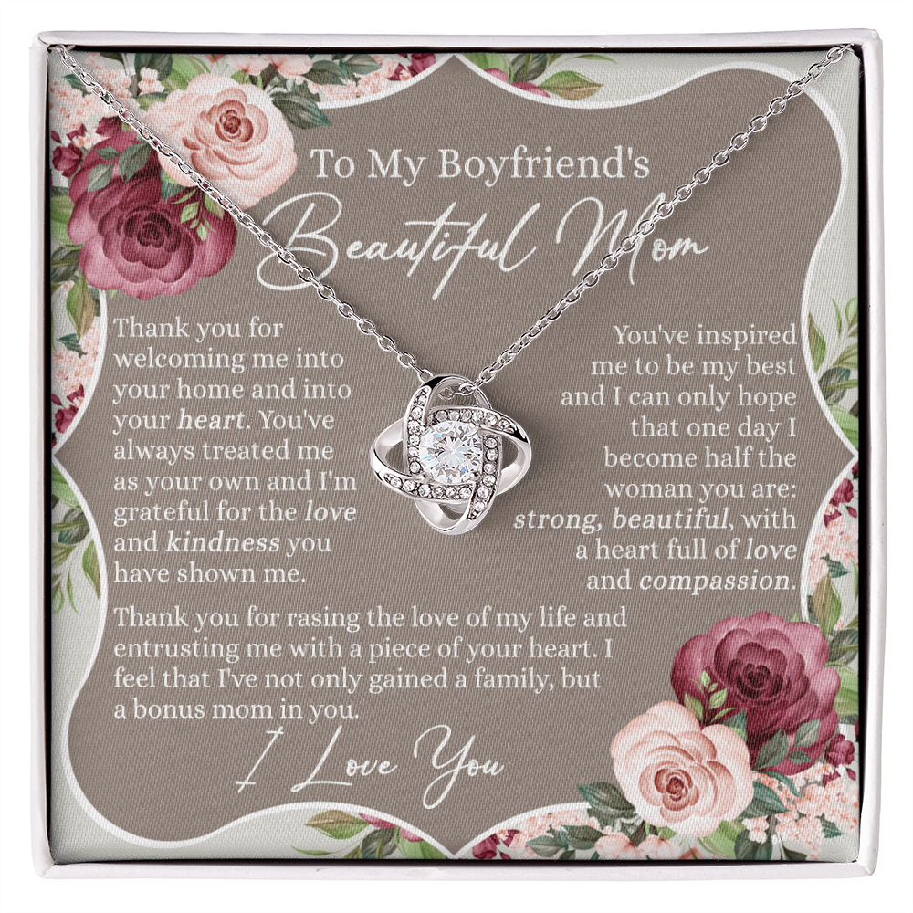 To My Boyfriend's Mom Necklace From Girlfriend, Gift Necklace To My Boyfriend's Beautiful Mom Necklace For Her, Jewelry For Women, Gift Necklace For Boyfriend's Mom On Mother's Day, Anniversary