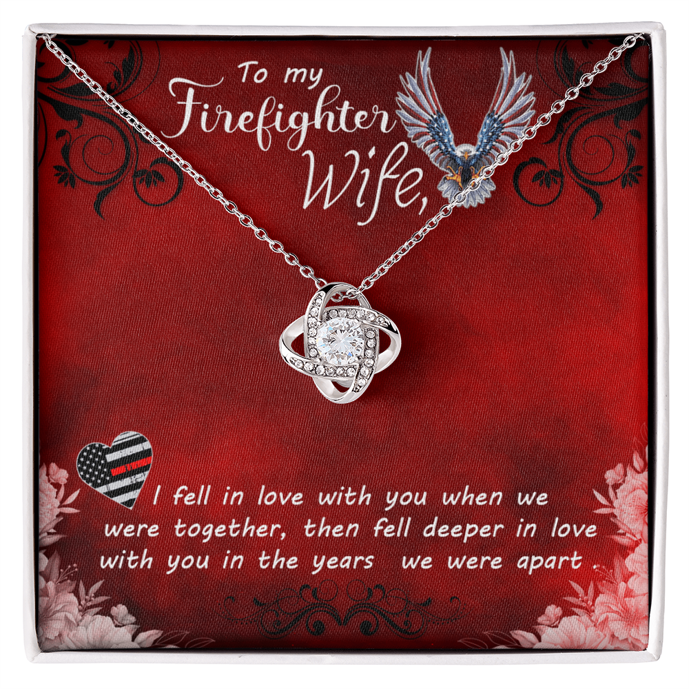 To My Firefighter Wife Necklace From Husband Valentines Day Necklace Gift For Firefighter Wife Soulmate Gift Necklace Personalized Gift Jewelry For Women Romantic Gift Necklace Fell In Love Necklace