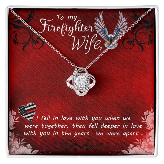 To My Firefighter Wife Necklace From Husband Valentines Day Necklace Gift For Firefighter Wife Soulmate Gift Necklace Personalized Gift Jewelry For Women Romantic Gift Necklace Fell In Love Necklace