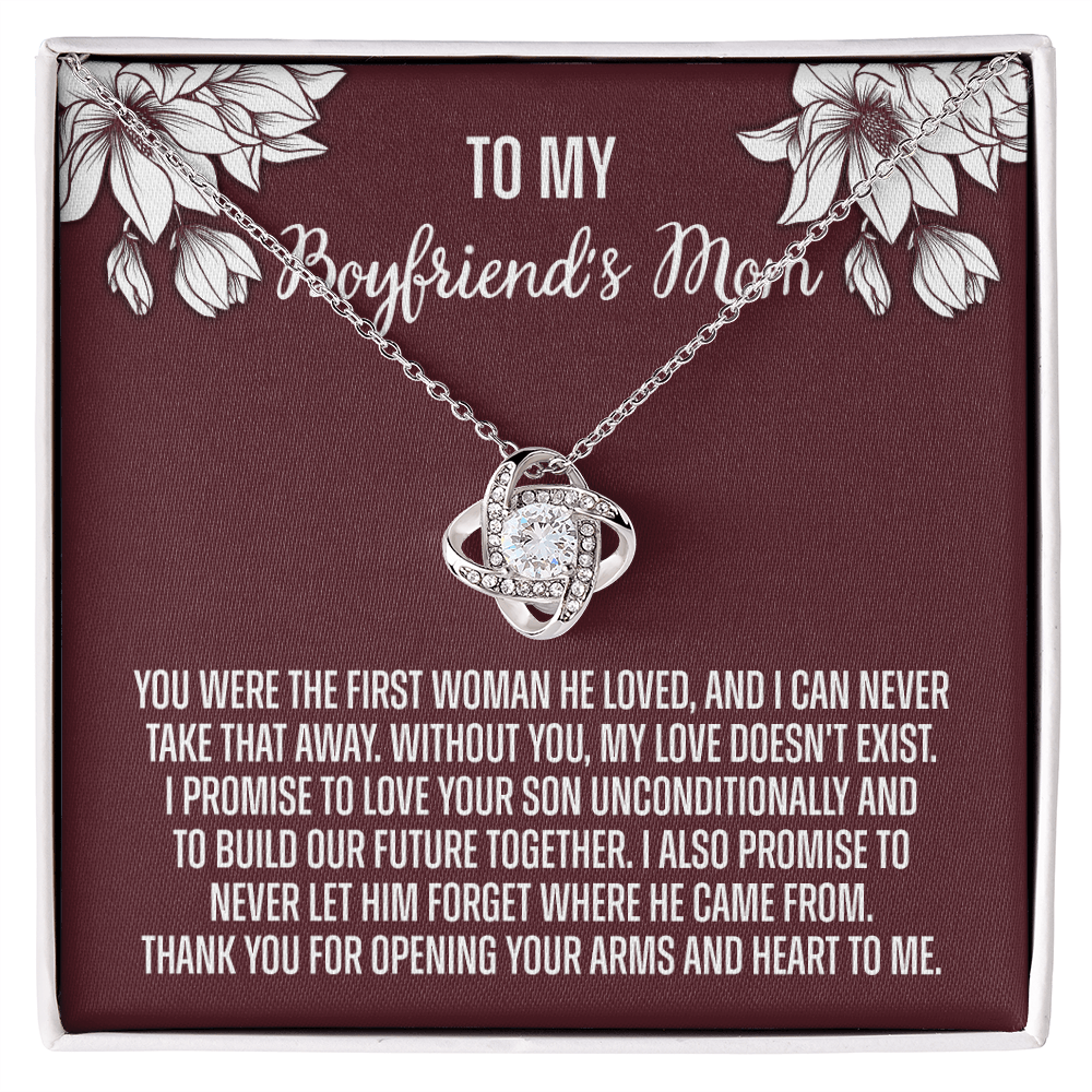 To My Boyfriend's Mom Necklace From Girlfriend, Personalized Gifts For Mother-In-Law, Gift Necklace For Boyfriend's Mom, Presents For Mom Necklace For Women, Mothers Day Necklace For Boyfriends Mom