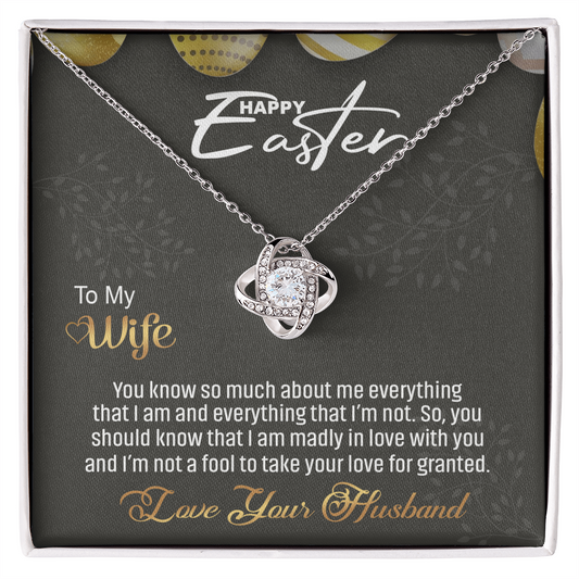 To My Wife Necklace From Husband Valentines Day Necklace Gift For Smokin' Hot Wife, Soulmate Gift Necklace, Personalized Gift Jewelry For Women Romantic Gift Necklace Happy Easter Necklace For Wife