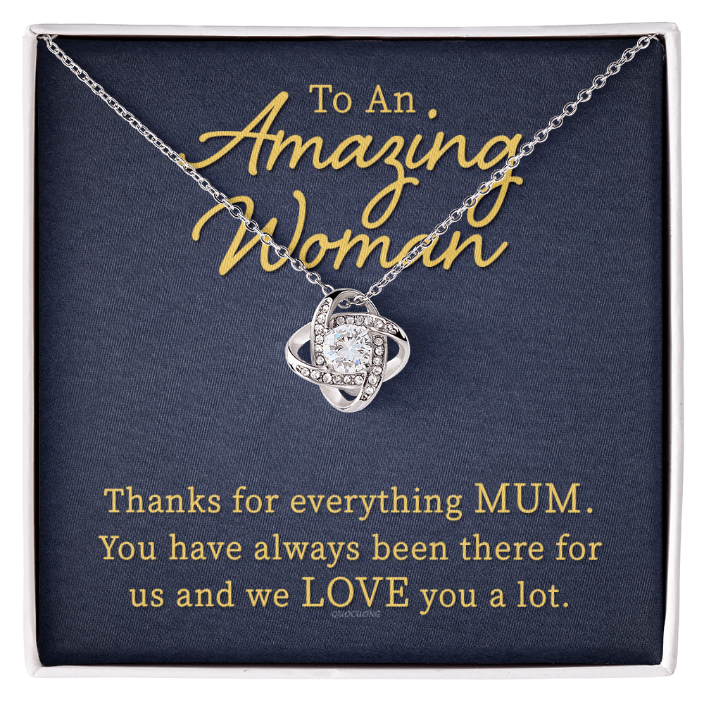 Thank You Mom For Everything Necklace, Happy Mother And Daughter Gift Necklace, To My Mom Necklace From Daughter, Thank You Card Gift For Woman On Mother's Day, Anniversary Necklace Gift For Her