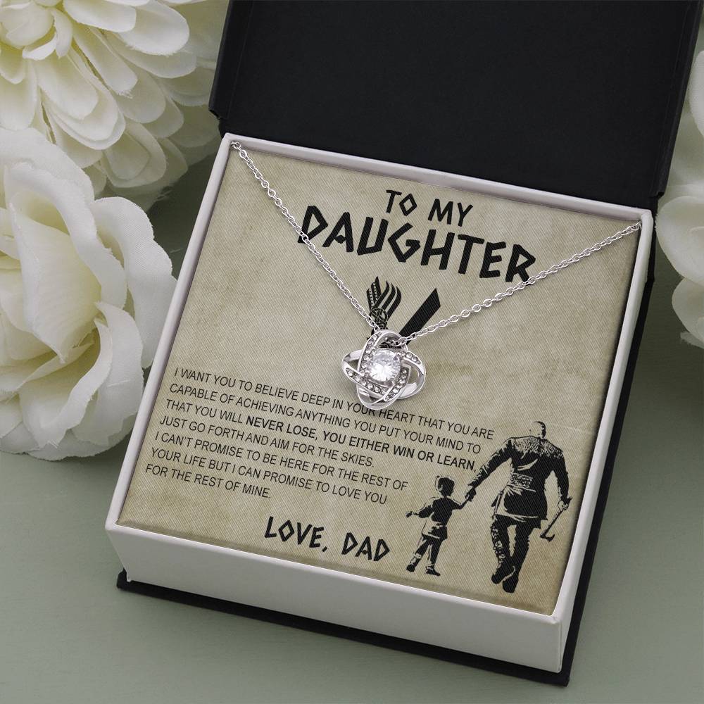 Gift for Daughter from Dad Necklace - Viking Necklace From Daddy To Daughter
