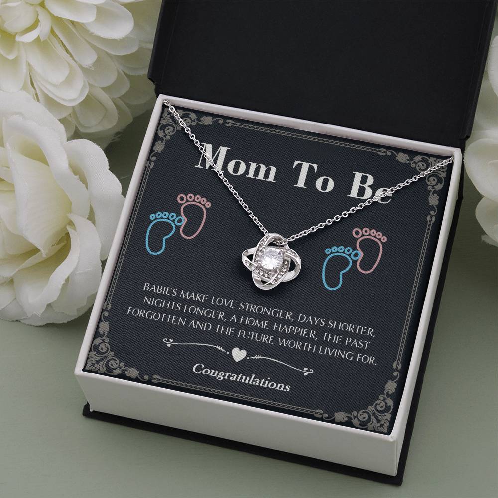 Mom To Be Love Knot Necklace Mom Gift, Gift For New Mom,First Mother's day Gift