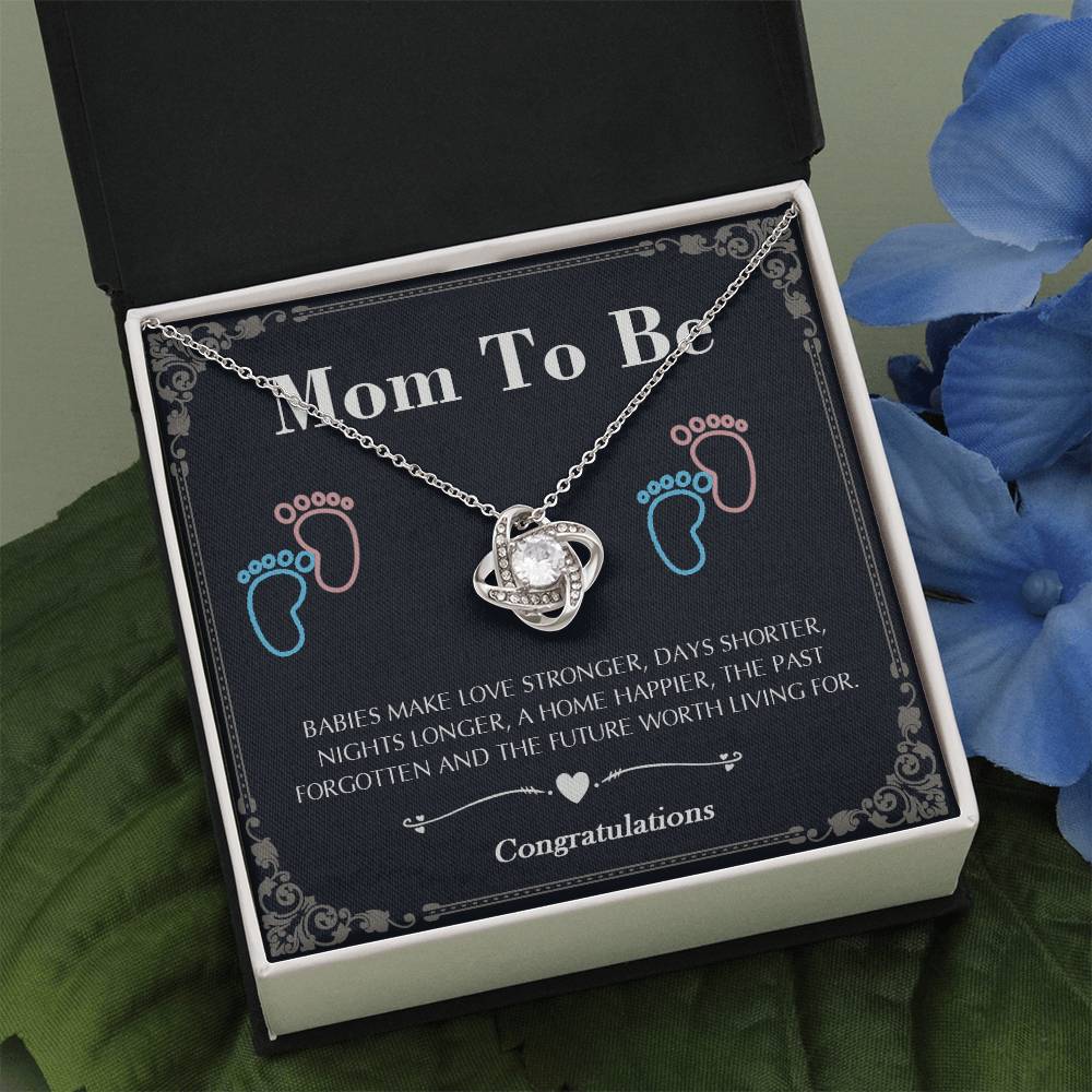 Mom To Be Love Knot Necklace Mom Gift, Gift For New Mom,First Mother's day Gift