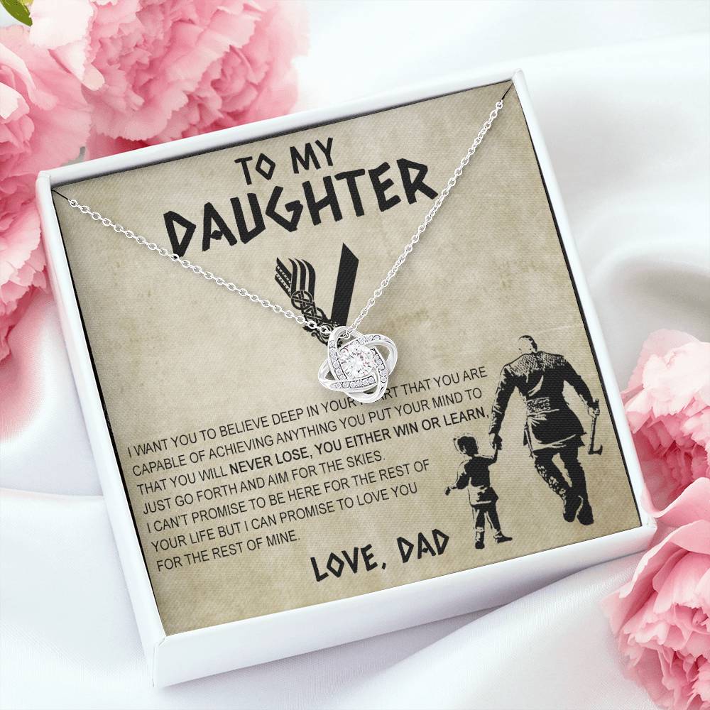 Gift for Daughter from Dad Necklace - Viking Necklace From Daddy To Daughter