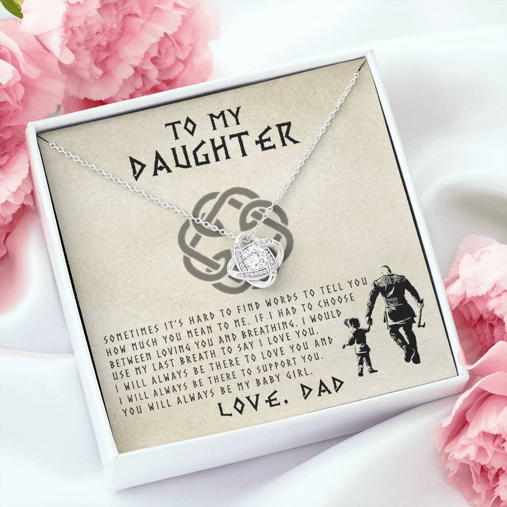 To My Daughter Necklace Gift For Daughter Form Dad Viking Necklace Gift For Her