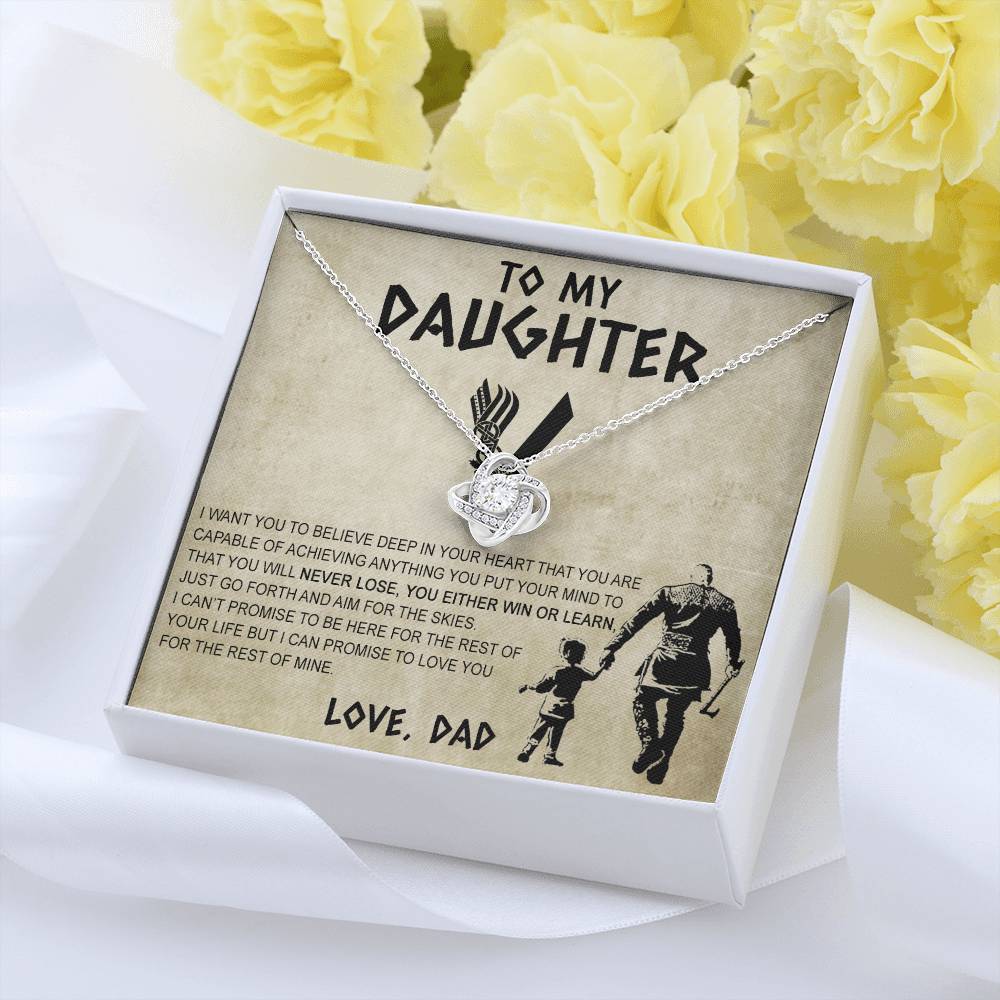 Gift for Daughter from Dad Necklace - Viking Necklace From Daddy To Daughter