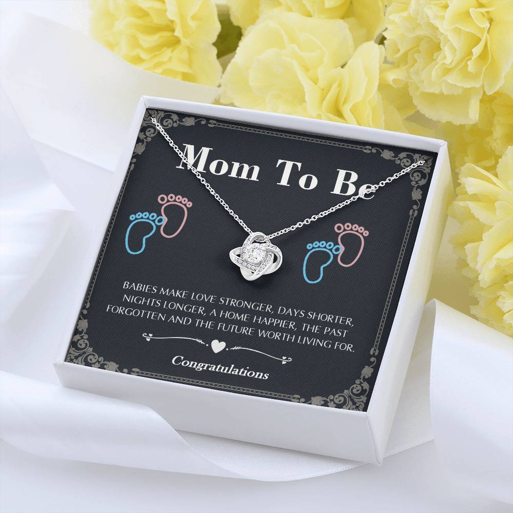 Mom To Be Love Knot Necklace Mom Gift, Gift For New Mom,First Mother's day Gift