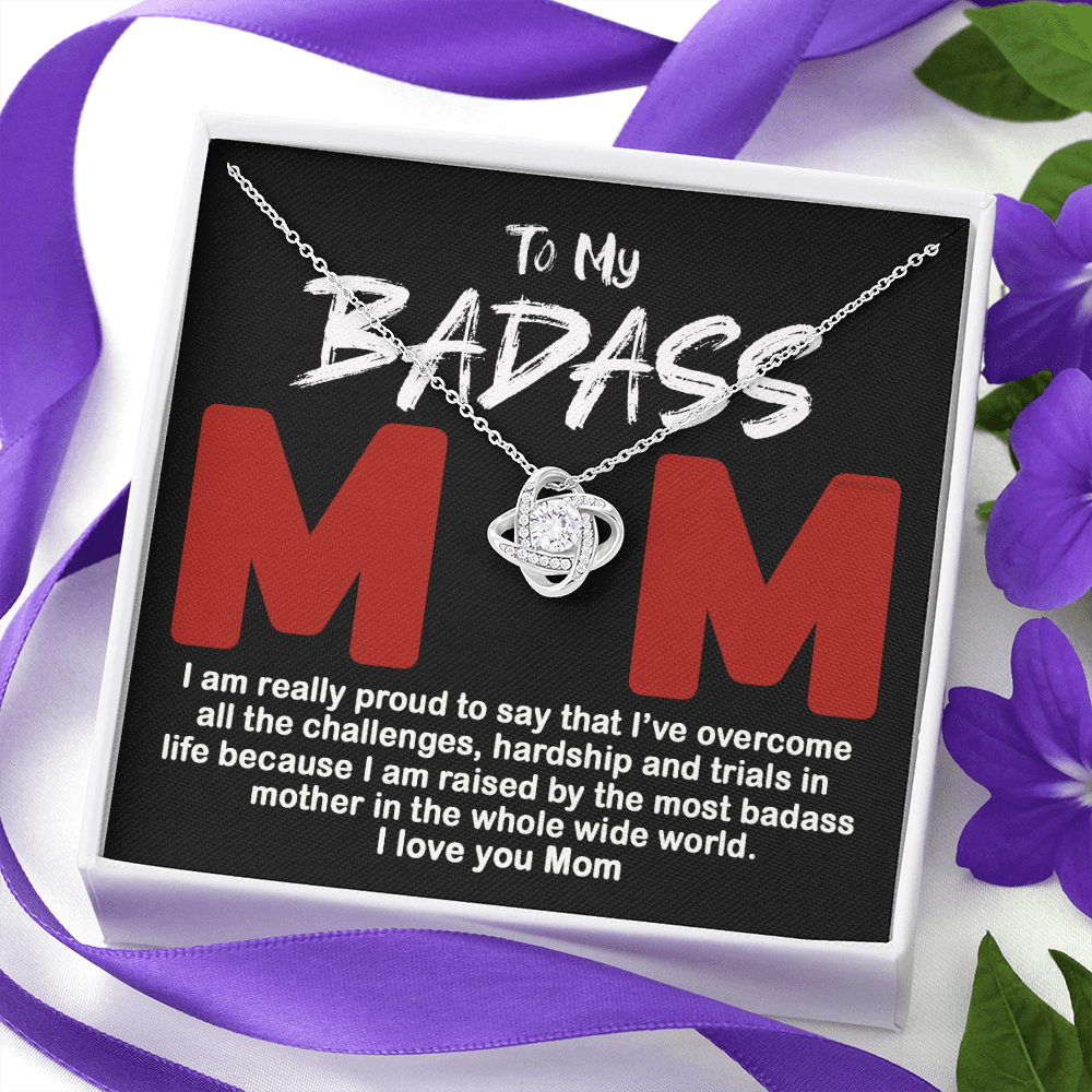 To My Badass Mom Necklace Badass Mom Gift, Jewelry For Step Mom On Mother's Day
