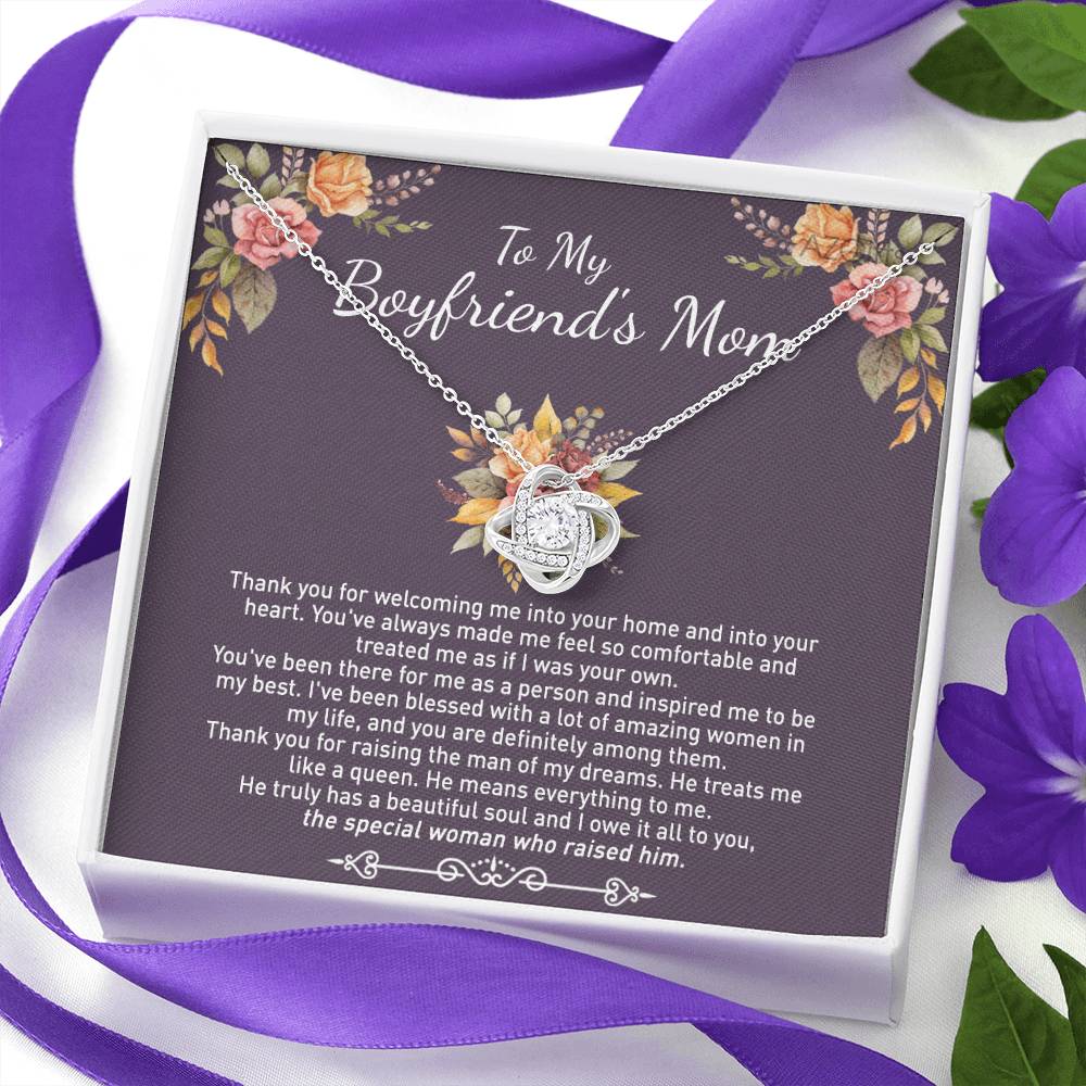 To My Boyfriend's Mom Necklace From Girlfriends Mom, Mother's Day Necklace, Necklace Gift For Boyfriend's Mom, Boyfriends Mom Gift Necklace, Presents for Mom Necklace for Women On Anniversary