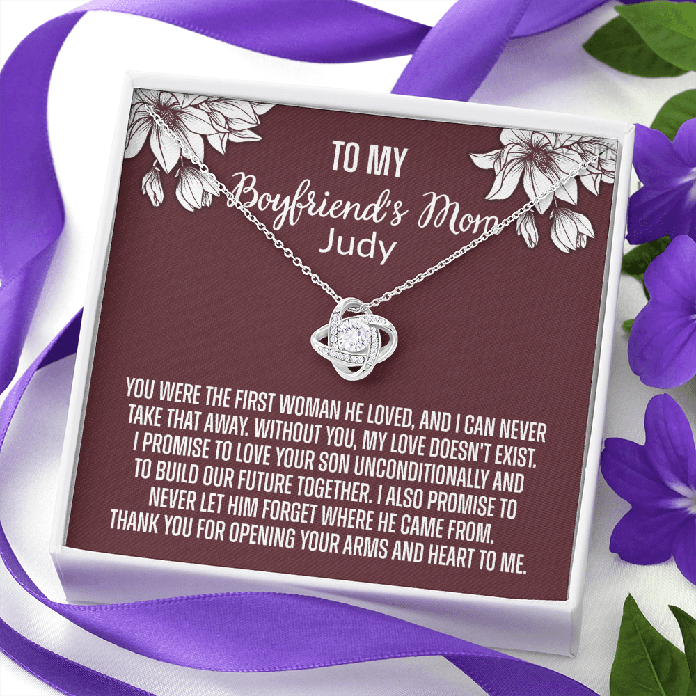 To My Boyfriend's Mom Necklace From Girlfriend, Personalized Gifts For Mother-In-Law, Gift Necklace For Boyfriend's Mom, Presents For Mom Necklace For Women, Mothers Day Necklace For Boyfriends Mom